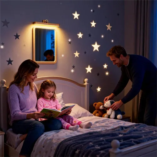 Vista 4 de Barra de luz de espejo de madera con soporte magnético para baño (paquete de 1) Rechargeable USB C,3-level dimming vanity light,touch control for