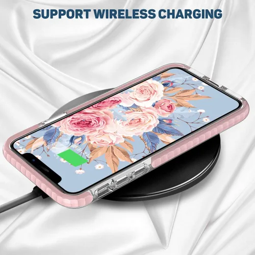 Vista 5 de MATEPROX Compatible con iPhone 11 Funda transparente, delgada, transparente, a prueba de golpes, para iPhone 11 6.1 (rosa)