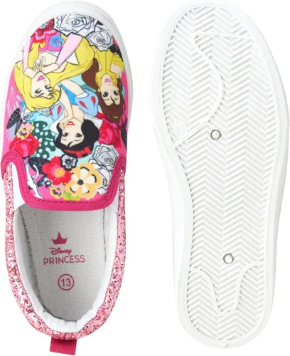 Vista 5 de Disney Tenis de princesa o Minnie Mouse para niña, zapatos sin cordones de Minnie Mouse para niñas (niños pequeñosniños grandes)