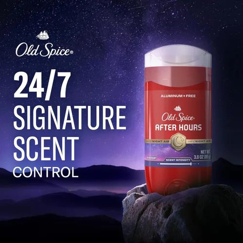 Vista 3 de Old Spice Desodorante sin aluminio para hombres, protección contra olores 24/7, frescura 24/7 y aroma duradero, Afterhours con aroma a especias, 3.0