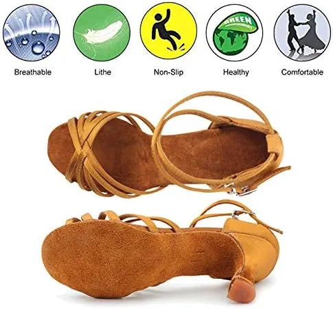 Vista 2 de Zapatos de baile latino para mujer, zapatos de baile de salón de baile de jazz