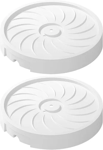Vista 4 de Plant Dolly with Wheels, Round Base, 2-Pack, 8.7 in Indoor Outdoor, Drain Tray
