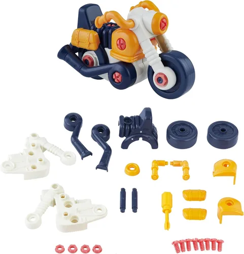 Vista 6 de Toysmith Construye tu propio juego de vehículos, construye 3 vehículos diferentes de 84 piezas, el juego incluye motocicleta, camión todoterreno