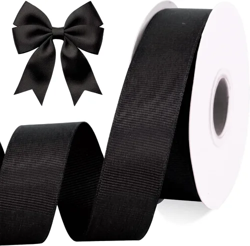 Vista 25 de TONIFUL 4 Rolls 3/8 Inch Christmas Grosgrain Ribbon Gift Wrapping Ribbon Christmas set