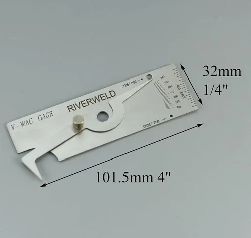 Vista 2 de RIVERWELD V-WAC Calibre de soldadura única Medidor de profundidad de hoyo Calibre de soldadura de inspección Calibradores de rosca Medidores