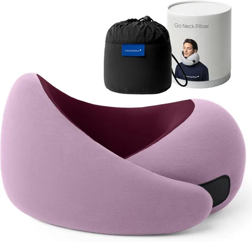 Vista 11 de Ostrichpillow Go Almohada Cervical, Almohadas de Viaje para Aviones, Almohada de Viaje de Espuma Viscoelástica Premium, Diseño Ergonómico 360º