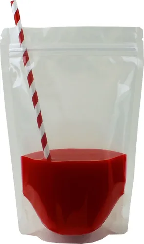 Vista 6 de AwePackage Airtight Zipper Stand Up Pouch Bag - Heat Sealable Zip Lock (50, Clear, 8 oz)