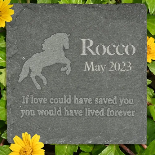 Vista 4 de Regalo de piedra conmemorativa para mascotas, lápida conmemorativa de jardín, marcador de tumba de toro, lápida de condolencia, regalo personalizado