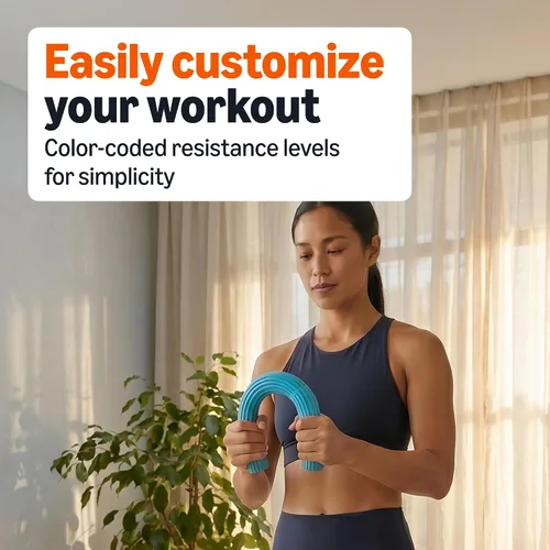 Vista 4 de Amazon Basics Juego de 4 barras de resistencia flexibles, barras de ejercicio para fortalecimiento de muñeca y antebrazo para entrenamiento físico