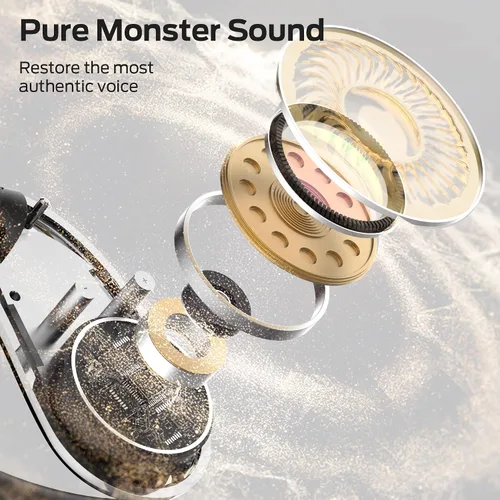 Vista 6 de Monster Open Ear AC360, auricular inalámbrico Bluetooth giratorio, con cordón, Bluetooth 6.0 mejorado, control táctil, batería de larga duración