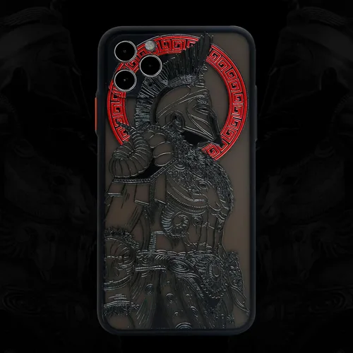 Vista 19 de Cool Gladiator - Funda para teléfono con relieve 3D, compatible con iPhone 7/8/SE, transparente esmerilado y moderno