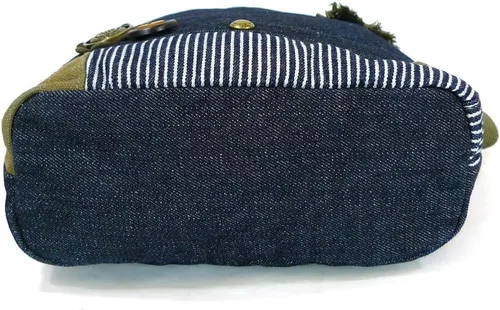 Vista 5 de Chala Bolso Patch Bandolera DRAGONFLY Denim Azul Marino Bolsa, Pequeño