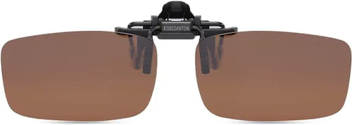 Vista 25 de Gafas de sol polarizadas con clip de metal abatibles y sin montura para gafas graduadas Negro