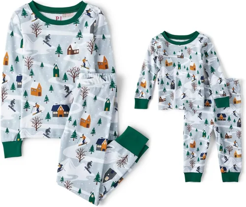 Vista 43 de The Children's Place Pijama de Navidad unisex para bebé, algodón