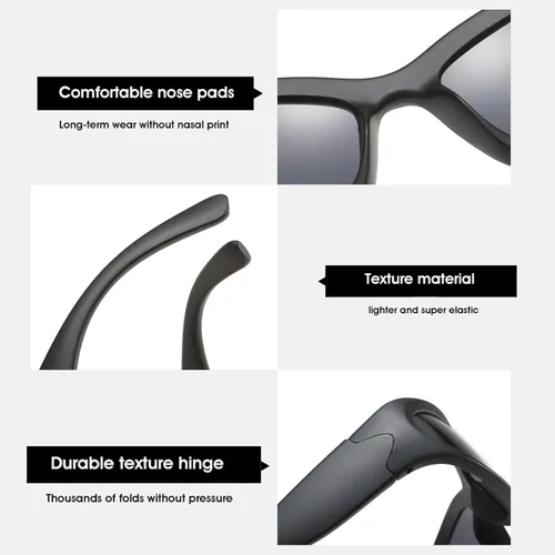 Vista 5 de BUTABY Gafas de sol envolventes de moda para mujeres y hombres ovaladas futuristas oscuras para deportes al aire libre protección UV400