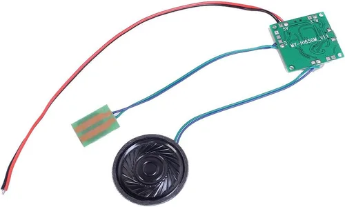 Vista 8 de Icstation, módulo de control de sonido con botón programable, bocina de 8m de memoria para tarjetas de saludo/regalo musicales