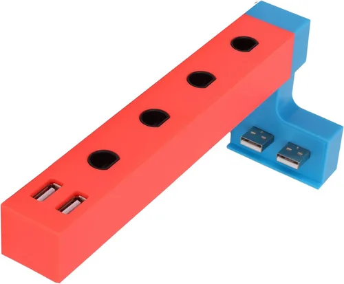 Vista 7 de Adaptador de controlador Gamecube para Switch Wii UPC con 4 puertos adaptador de controlador con cable con 2 puertos USB para Plug and Play