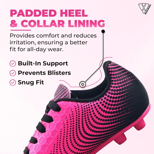 Vista 3 de Vizari USA Stealth - Botines de fútbol para niños y niñas, zapatos deportivos de fútbol para exteriores para niños pequeños, niños grandes, ligeros