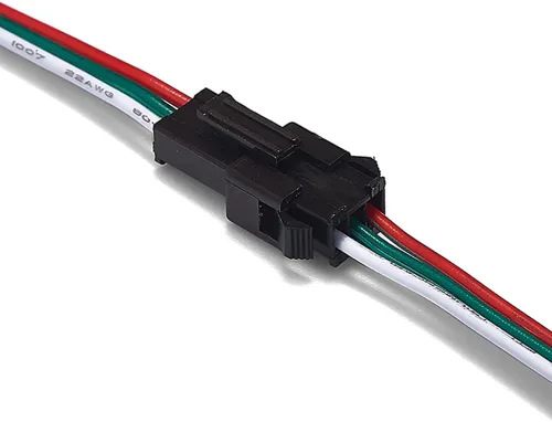 Vista 3 de 10 Sets 3 Pin JST SM macho hembra enchufe LED Cable 5.9 in 22awg alambre para WS2812B WS2812 WS2811 SK6812 SK6812-RGBW LED tira de luz