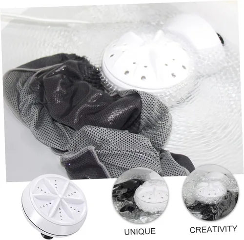 Vista 3 de Homoyoyo Mini lavadora portátil USB Turbo Lavadora para viajes, negocios y escuela, simulador de lavado a mano ligero, eliminación de manchas
