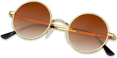 Vista 9 de KANASTAL Gafas de sol redondas polarizadas para mujeres y hombres, estilo hippie con protección UV400