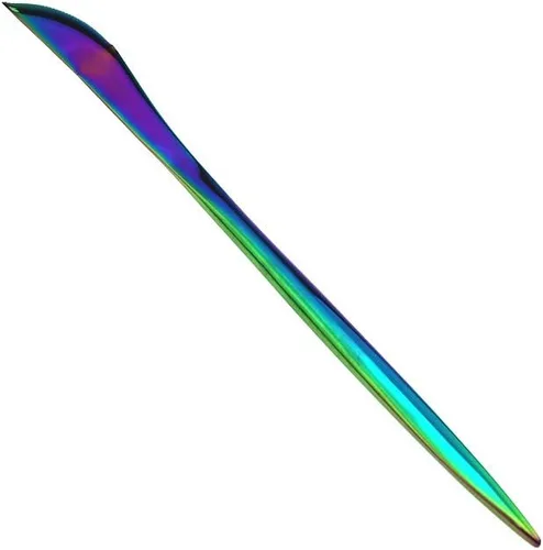 Vista 7 de JASHII Lujo 24 piezas de acero inoxidable 18/10 con titanio colorido plateado multicolor cubertería juego de cubiertos, color arco iris, servicio