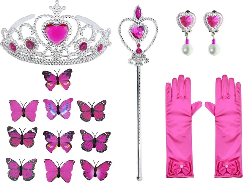 Vista 5 de Party Chili Disfraz de princesa para niñas de 3 a 10 años para cumpleaños de Navidad