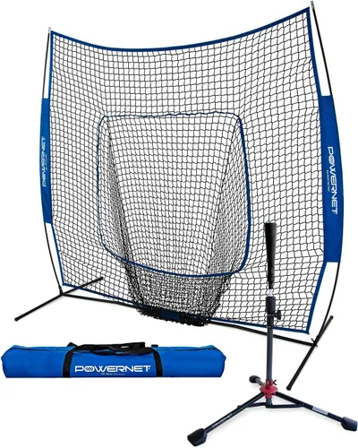Vista 14 de PowerNet Baseball Softball Practice Net 7x7 with Baseball Accessories for Practice Pitching, Batting & Fielding, Ball Caddy, Weighted Baseballs, Tee