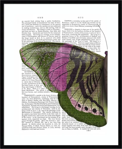 Vista 12 de Amanti Art Fab Funky - Lienzo decorativo para pared, diseño de mariposa en verde y rosa de 24 x 20 pulgadas, arte de pared de animales, decoración