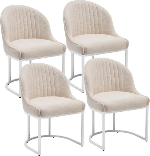 Vista 10 de Juego de 2 sillas de comedor de terciopelo, sillas de comedor tapizadas con patas de metal dorado, sillas auxiliares modernas para cocina, sillas