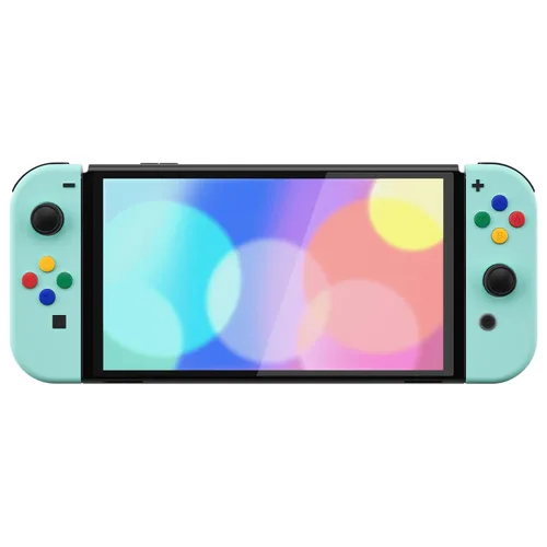 Vista 24 de eXtremeRate DIY Full Set Shell Buttons for Nintendo Switch OLED, Soft Touch Replacement Console Back Plate & Kickstand, Custom Case Housing for