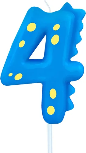Vista 32 de Velas de cumpleaños con número (0 velas rojas) con forma de dinosaurio, velas de pastel de feliz cumpleaños para decoración de fiesta de cumpleaños