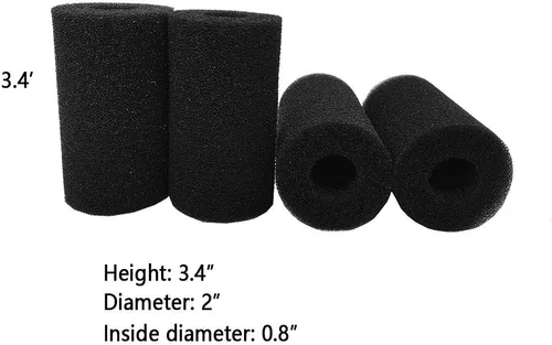 Vista 2 de Esponja de prefiltro, paquete de 4 rollos de espuma para acuario, accesorios de filtro compatibles para pecera