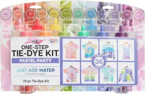 Vista 7 de Tulip One-Step Tie-Dye Kit 12 botellas grandes de color arcoíris de 4 onzas Manía