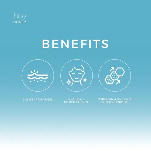 Vista 3 de Hey Honey Skincare Be Clear - Rutina para el acné Tratamiento clarificador durante la noche Propóleo y crema de hierbas para manchas y piel