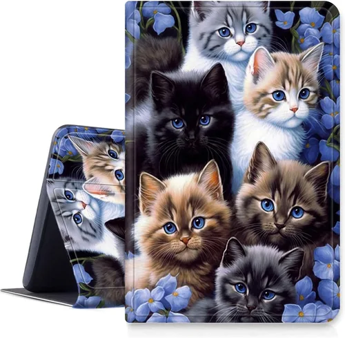 Vista 12 de Funda para Samsung Galaxy Tab A7 Lite de 8.7 pulgadas modelo 2021 (SM-T220/T225/T227), funda protectora delgada de piel sintética con función