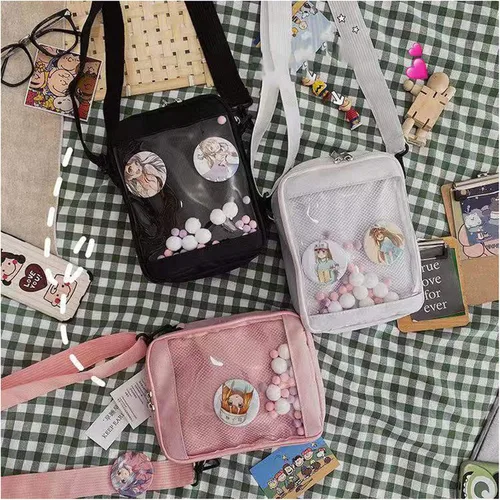 Vista 7 de Vensivy Ita Bag - Bolso cruzado transparente para bricolaje, bolsa de mensajero de anime Itabag Comic Anime