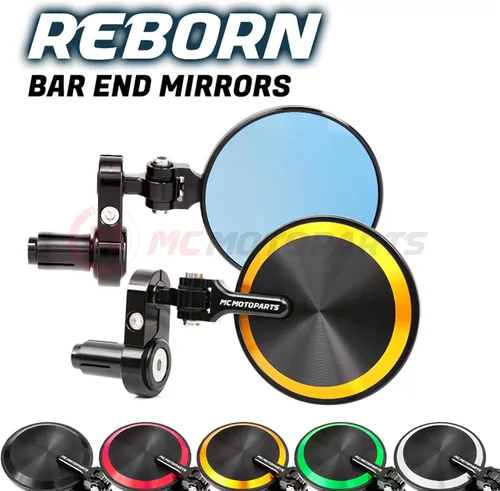 Vista 6 de Espejos de barra CNC Gold Reborn – Compatible con GSXR 600, 750, 1000, 1300, CBR600RR, CBR1000RR, SV650, SV1000, SFV650 – Aluminio mecanizado