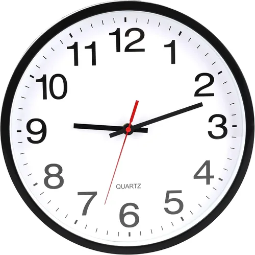 Vista 9 de Reloj de pared DIY, funciona con pilas, cuarzo 3D sin marco, 8-15 pulgadas, negro, grande No.