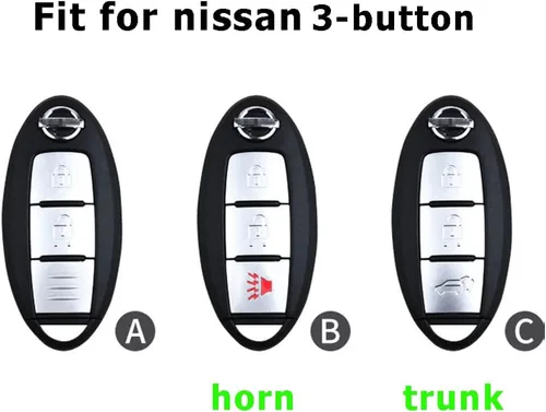 Vista 2 de ontto Funda para llave de coche para Nissan con protección completa, color azul, Azul