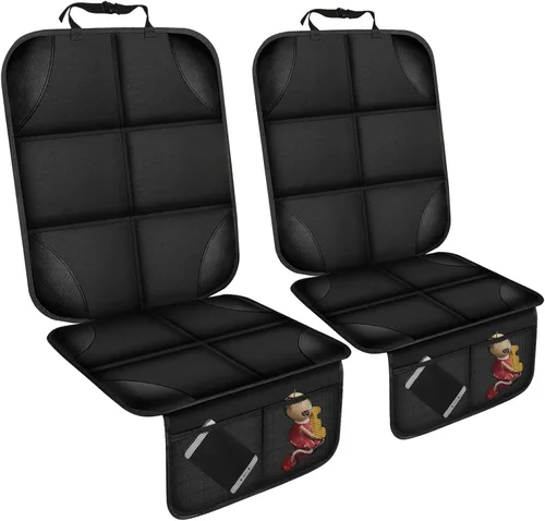 Vista 8 de Protector de Asiento de Coche, Protector de Asiento con Acolchado Grueso Debajo del Asiento de Coche del Bebé, Funda de Asiento de Tela