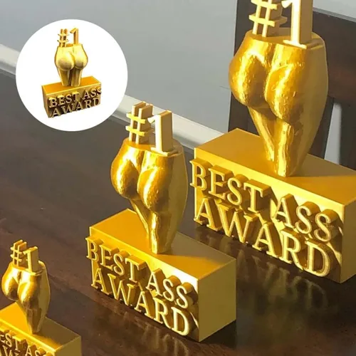 Vista 3 de Premio al mejor culo, figura de cuerpo femenino, escultura, decoración de trofeo, novedad traviesa cadera, trasero, estatua de resina, divertida