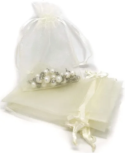 Vista 36 de TheDisplayGuys - Paquete de 48 bolsas de regalo de organza transparente negra de 2 x 2-3/4 pulgadas con cordón, bolsas de regalo para joyas, bolsas