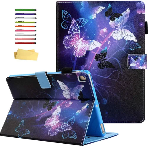 Vista 25 de Funda para Apple iPad 10.2 de 9ª/8ª/7ª generación (2021/2020/2019) con función de encendido y apagado automático, ultra fina y ligera, soporte