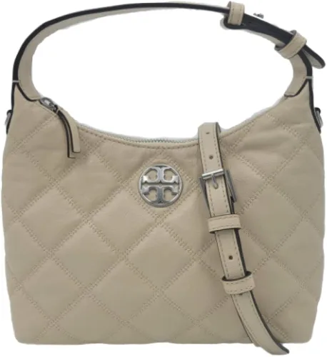 Vista 2 de Tory Burch 87870 Willa New Cream with Silver Hardware - Bolso con asa superior para mujer Crema