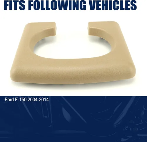 Vista 3 de Soporte para taza de consola central compatible con Ford F-150 2004-2014 Beige