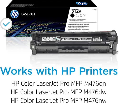 Vista 2 de Cartucho de tóner negro original LaserJet HP 312A (CF380A)