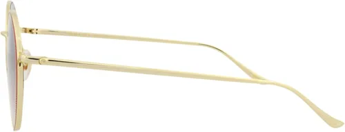 Vista 3 de Gucci Gafas de sol redondas doradas y multicolor para mujer GG0401SK-30006071-004