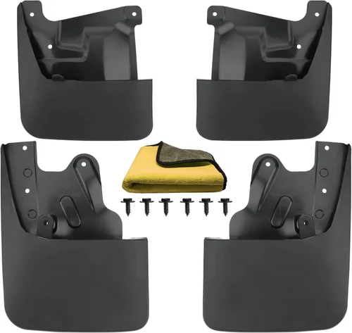 Vista 12 de Aleta de Lodo Compatible con Toyota Tacoma 2005-2015, Protectores de Salpicaduras, Protectores de Llantas (con Guardabarros), Delantero y Trasero