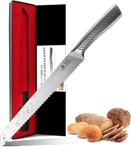 Vista 22 de imarku Juego de cuchillos de cocina de 5 piezas, juego de cuchillos Negro marrón